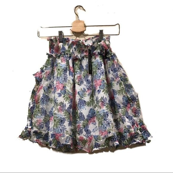 Walter Baker Floral Ruffle asymmetrical mini skirt - Picture 5 of 5